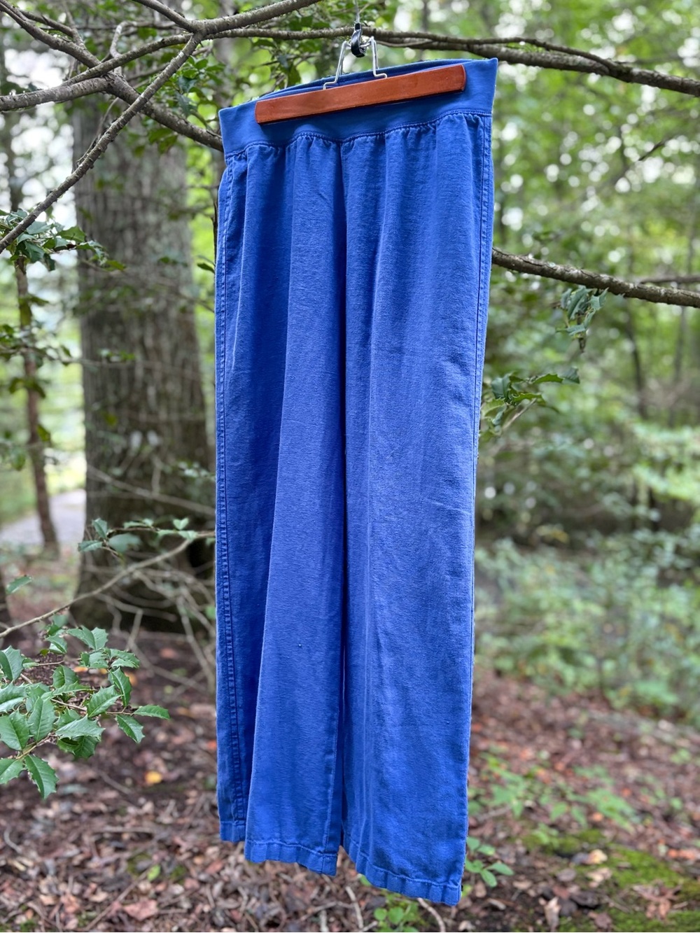 Lilly Pulitzer Linen Beach Palazzo Corsica Blue Wide-Leg Pants